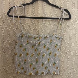 Sunflower Tank Top Crop Top